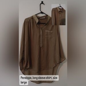 Penelope, long sleeve shirt, size large
